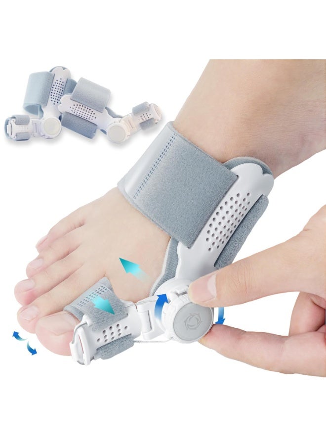 FDTY Bunion Corrector for Women Men Big Toe,Adjustable Knob Bunion Corrector for Bunion Relief,Bunion Fix with Bunion Silicone Pad，Suitable for Left/Right Feet Bunion Relief, Grey - Image 1