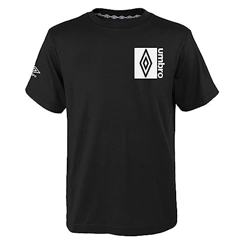 Umbro Men's Diamond Square Short Sleeve Tee, Black Beauty/White - Image 4