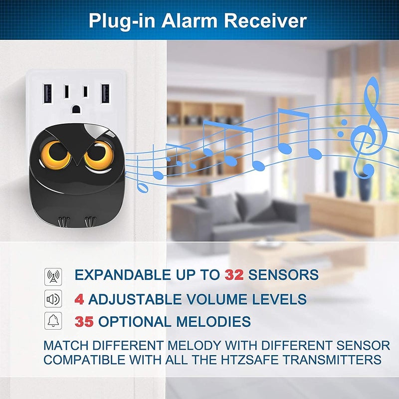HTZSAFE 1/2 Mile Long Range Wireless Driveway Alarm- Outdoor/Indoor Motion Sensor&Detector-DIY Security Alert System- 1 Receiver and 3 Sensor Kit - Image 3