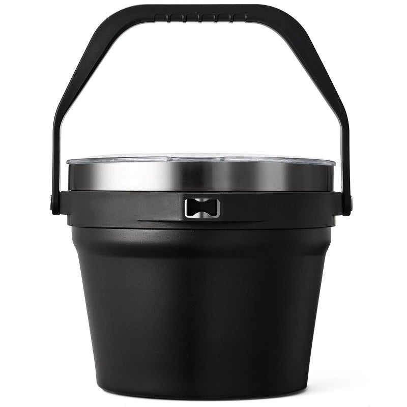 COKTIK 7L Insulated Ice Bucket with Lidï¼ŒDouble Wall Vacuum Stainless Steel Beverage Bucket Keeps Frozen Longerï¼ŒHolds 6 Longnecks or 3 Bottles of Wineï¼Œfor Cocktail, Champagne, Large Parties(Black) - Image 1