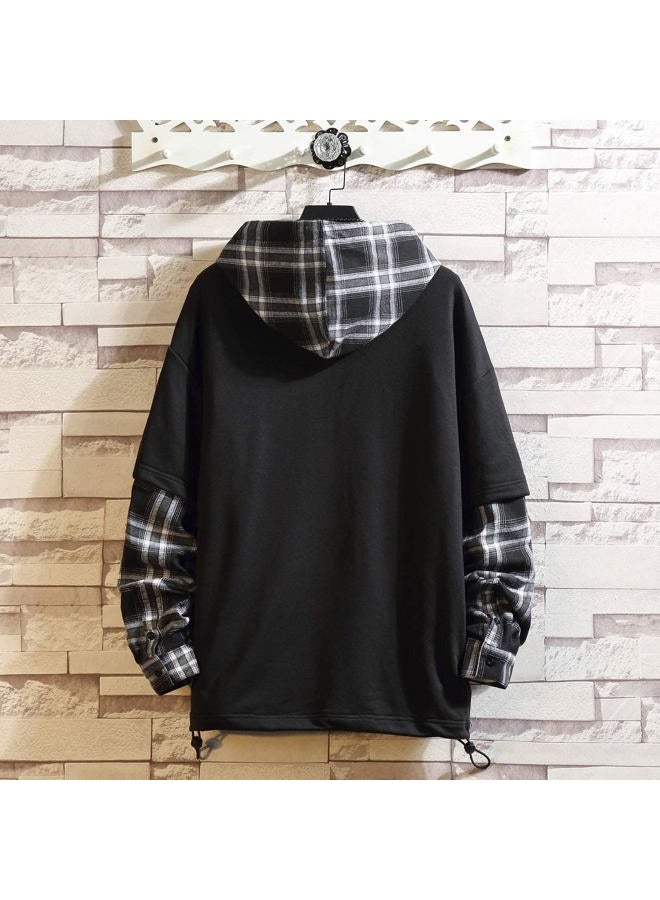 GURUNVANI Japan Style Patchwork Hoodies Men Characters Streetwear Hoodie Men Sweatshirt  - Image 3