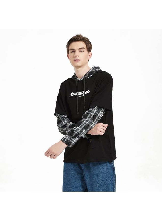 GURUNVANI Japan Style Patchwork Hoodies Men Characters Streetwear Hoodie Men Sweatshirt  - Image 5