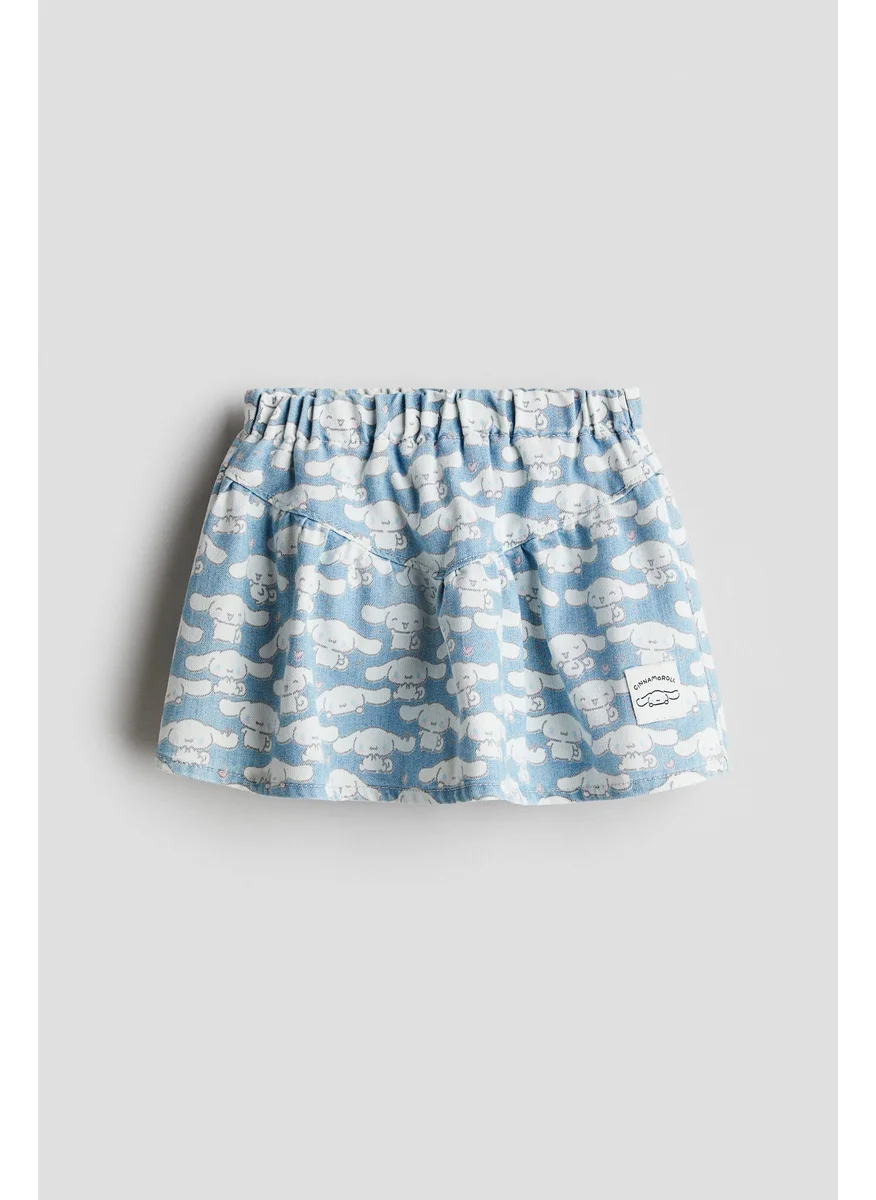 اتش اند ام Printed Denim Skirt
