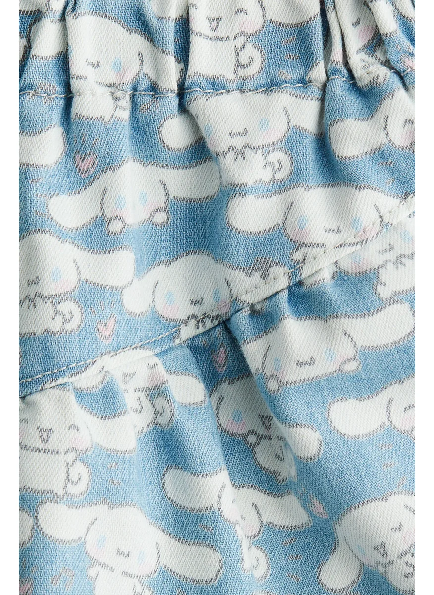 اتش اند ام Printed Denim Skirt