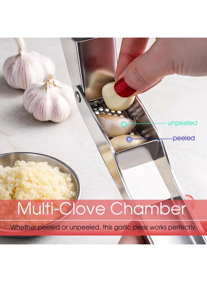 UOSLOR Heavy Duty Garlic Press,﻿ Garlic Mincer Tool, 304 Stainless Steel, Ergonomic Handle, Easy to Clean, Large Capacity, Dishwasher Safe, Rust-Proof - Image 5