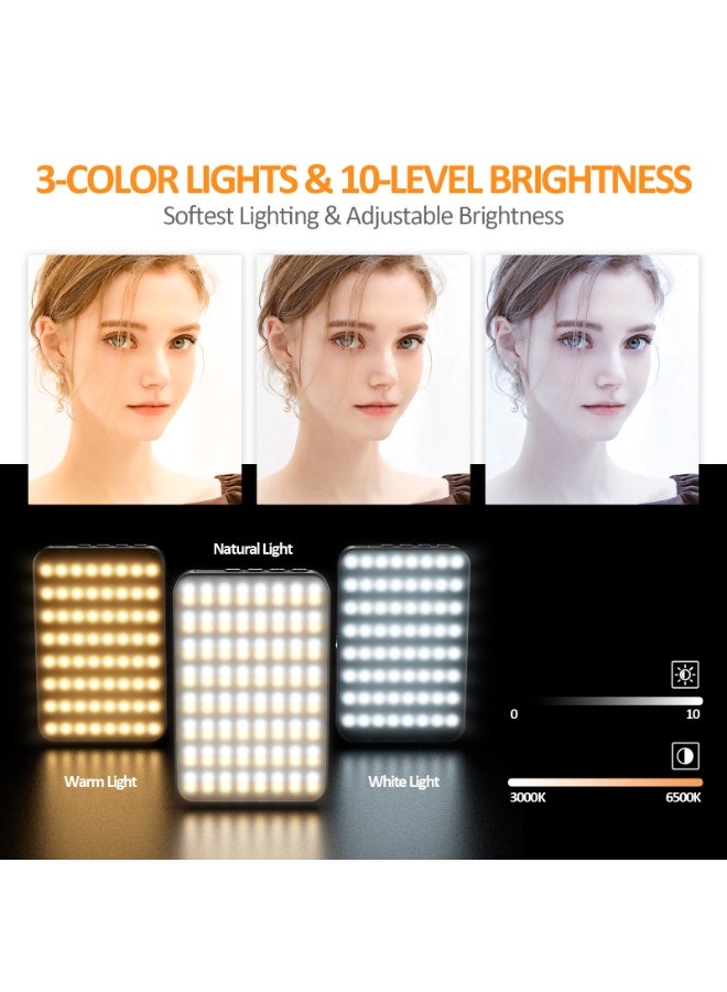 Kingone 128 LED Cell Phone Light with Soft Diffuser and Stand, Rechargeable Magnetic Selfie Light for iPhone, Clip-On Phone Video Light, 3000k-6500K Adjustable Lighting  for Video Recording, TikTok, Zoom, Makeup, Content Creator Lighting - Image 3