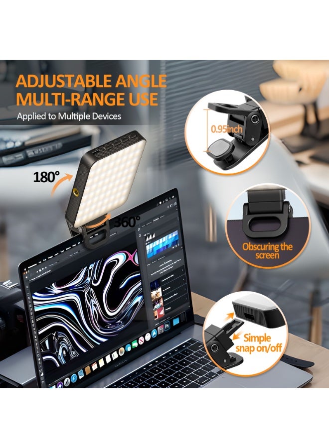 Kingone 128 LED Cell Phone Light with Soft Diffuser and Stand, Rechargeable Magnetic Selfie Light for iPhone, Clip-On Phone Video Light, 3000k-6500K Adjustable Lighting  for Video Recording, TikTok, Zoom, Makeup, Content Creator Lighting - Image 5