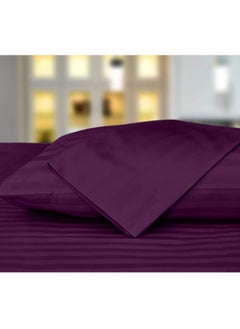snooze Snooze Striped Long Pillowcase, Purple  - Image 2