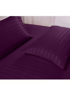snooze Snooze Striped Long Pillowcase, Purple  - Image 3