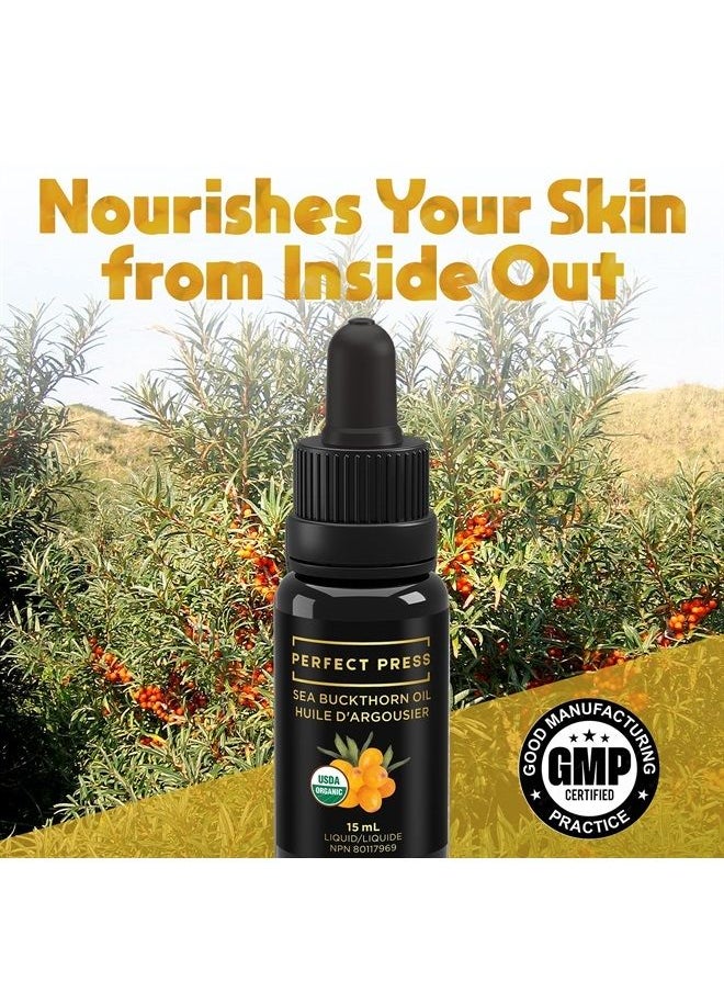 activation - Products - Perfect Press Sea Buckthorn Seed Oil, Oral or Topical Oil for Skin, Raw Seabuckthorn Oil for Heart Health, Immune Support, & Gut Health, Non GMO & All Natural Oils, 0.5 fl oz - Image 1