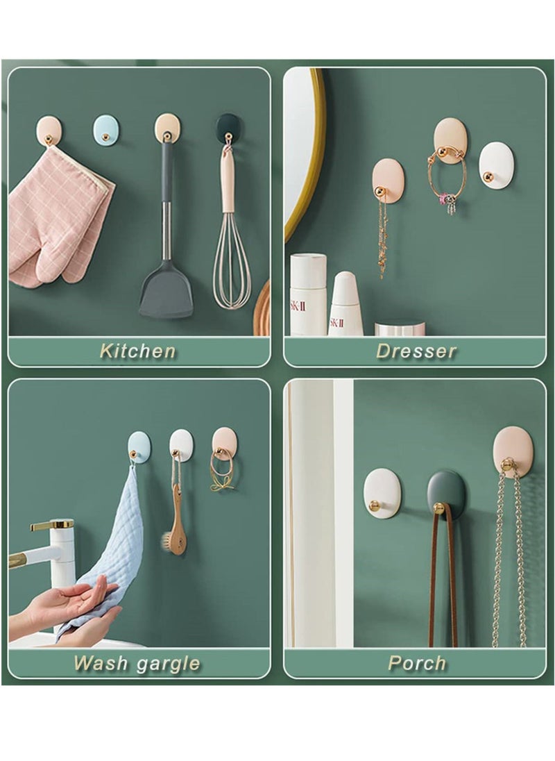 Y&D - Self Adhesive Wall Hooks for Hanging Keys Towels Purses Hats Caps Scarves, Decorative Hook, Sticky - Image 1
