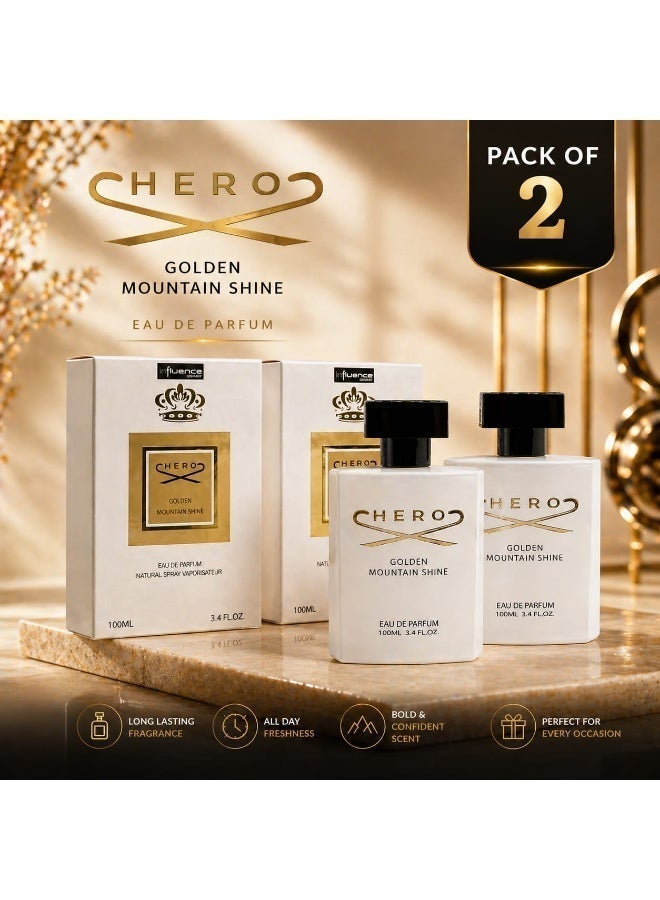 إنفلوانس جيرماني عطر إنفلوينس ألمانيا هيرو أو دو بارفان للرجال، عبوة من قطعتين، 100 مل - عطر خشبي يدوم طويلاً - Image 2