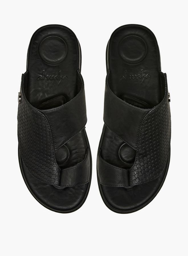 Al Waha Men Textured Arabic Sandals - Image 1