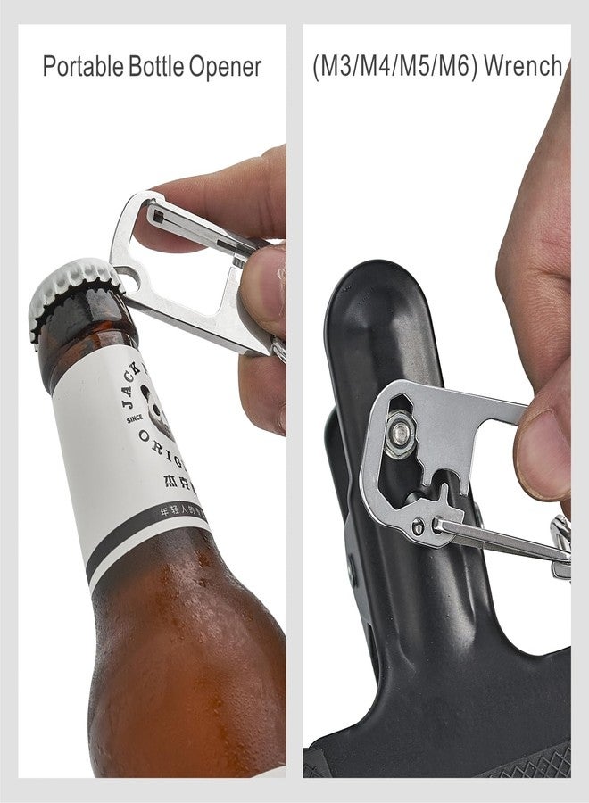NOOPEL Carabiner Keychain Clip, Multifunctional Key Chain Heavy Duty Car Keychain Organizer Stainless Steel Multitool for Men and Women - Image 4