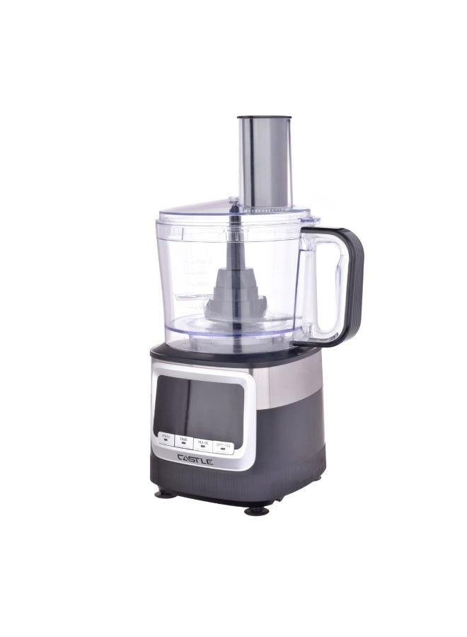 كاسل محضر طعام كاسيل، 1.5 لتر، 1200 وات، اسود فضي - FP1240D - Image 1