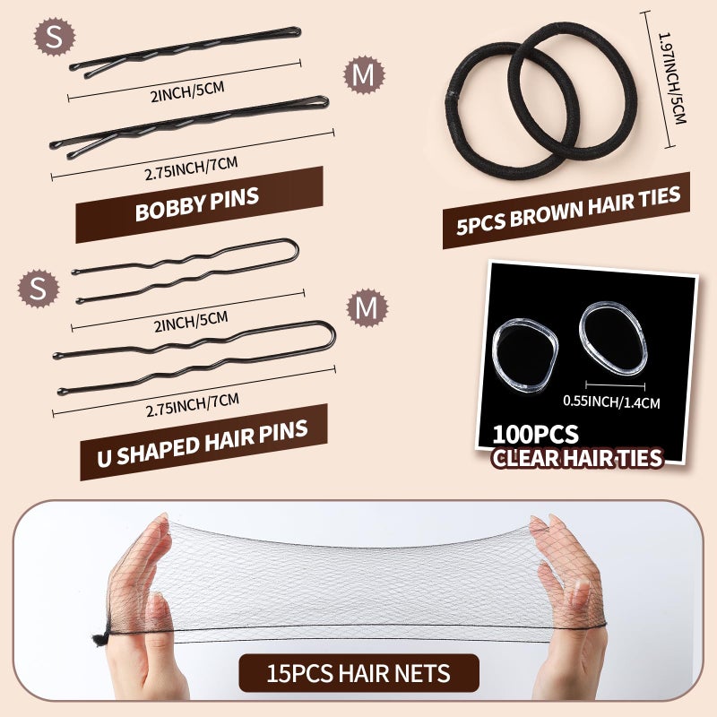YGDZ Ballet Bun Kit for Kids, Hair Nets for Dance Buns, Bobby Pins Black, Dance Hair Accessories for Girls, Women, Dance Competitions Must Haves, Dance Stuff Black - Image 2