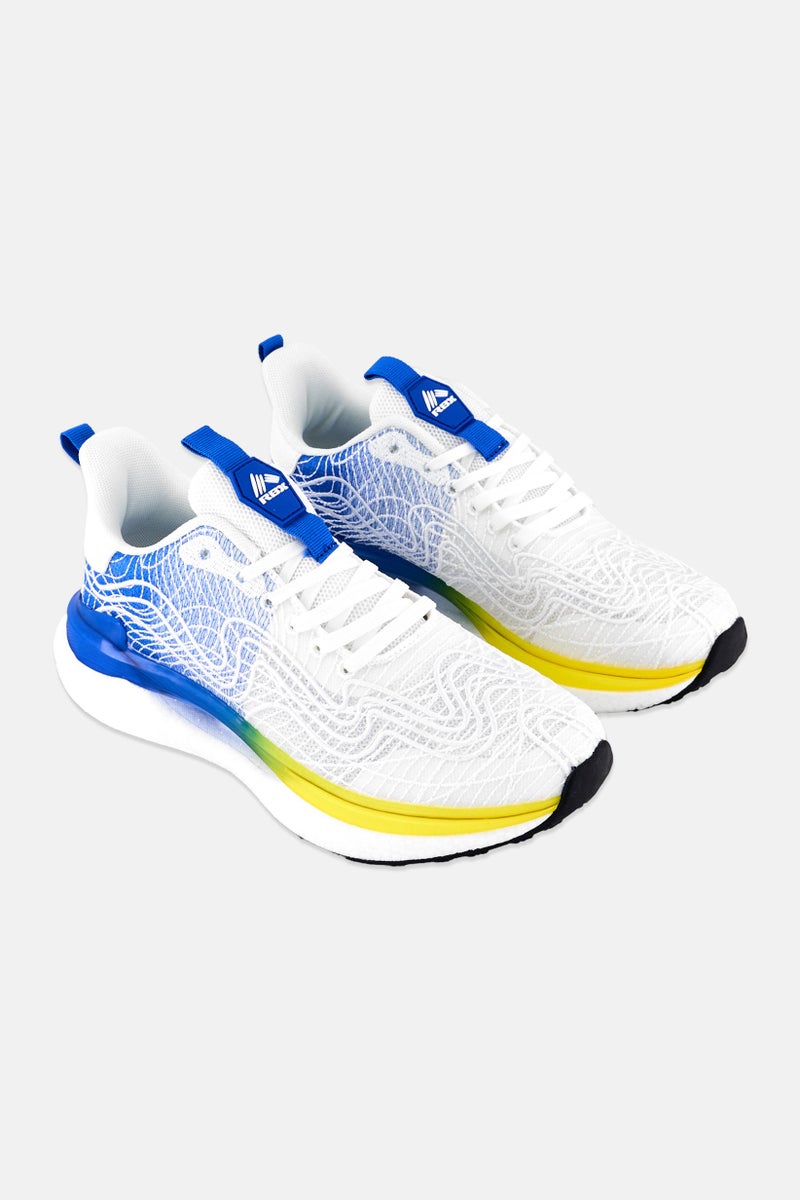 RBX Men Embroidered Mesh Lace Up Running Shoes, Multicolor  - Image 1
