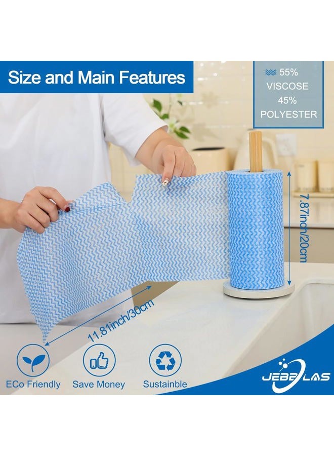Jebblas Reusable Cleaning Wipe, Household &Kitchen Towels,Disposable Cleaning Cloth, Dish Cloth Dish Towels Dish Rags Reusable Kitchen Paper Towels, Wash Towels, 2 Rolls of 200 Sheets - Image 3