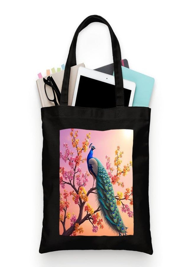 PrintingZone Women's Girls Sling Bag with Extra Front Pocket, College Bag for Girls, 100% Organic Cotton Tote Bag for Shopping, Travel & Beach - Image 1