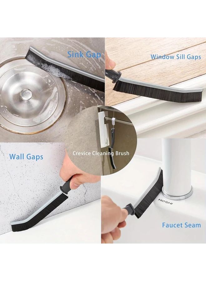 Black Angled Crevice Brush for Tight Spaces Car Vents Window Tracks Dust Removal Tool - Image 5