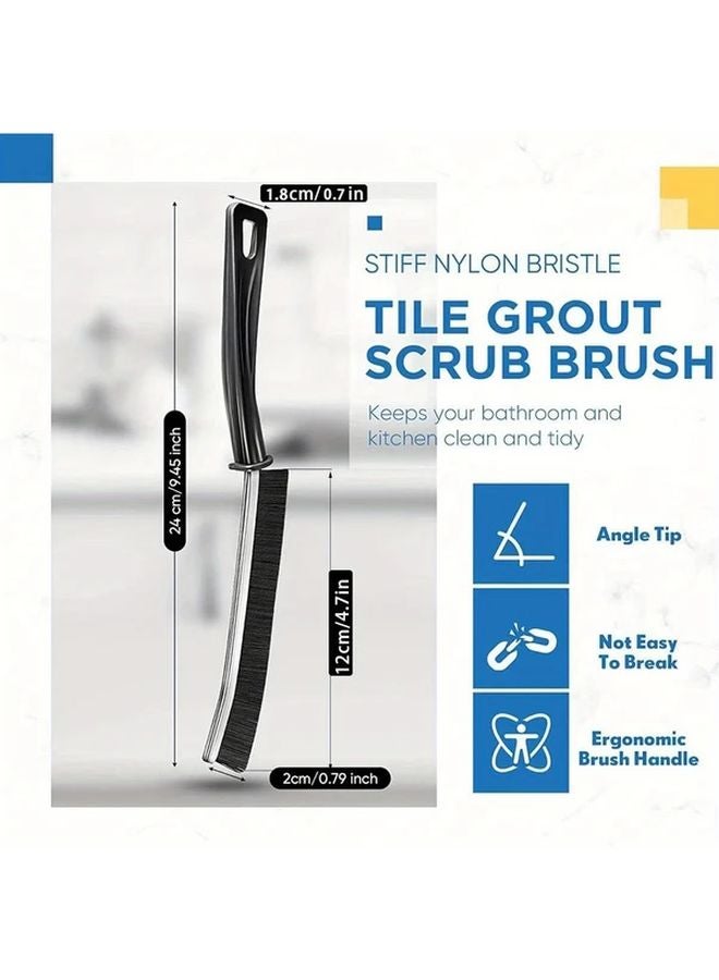 Black Angled Crevice Brush for Tight Spaces Car Vents Window Tracks Dust Removal Tool - Image 3