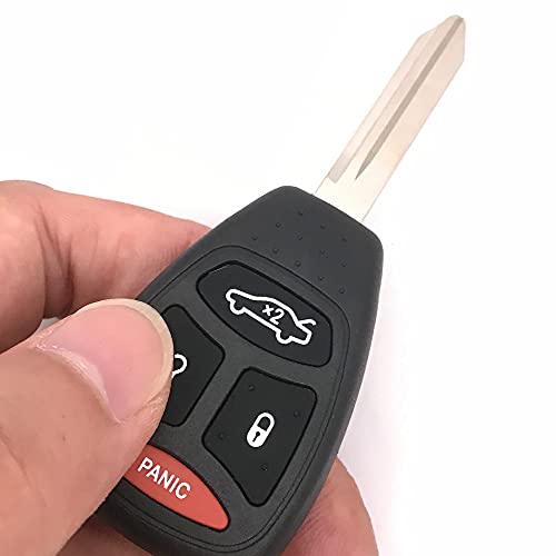 Grakest 4 Buttons Replacement Key Fob Cover Case fit for Dodge Charger Durango Jeep Commander Grand Cherokee Chrysler 300 Aspen Keyless Entry Key Fob Shell - Image 4