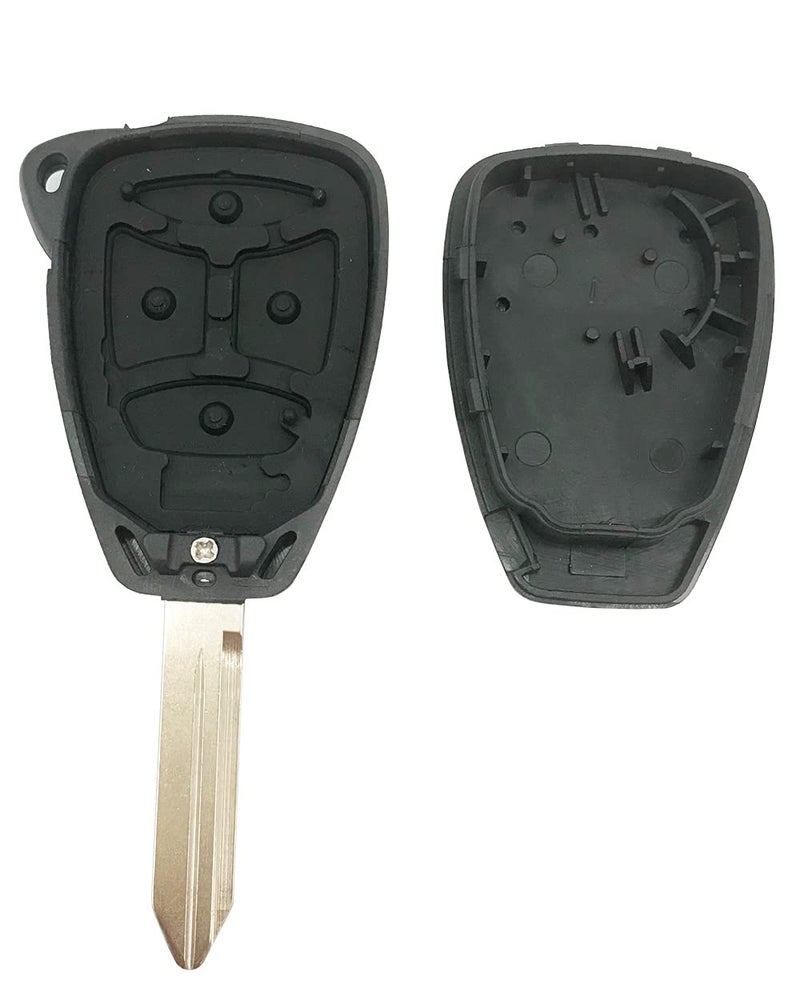 Grakest 4 Buttons Replacement Key Fob Cover Case fit for Dodge Charger Durango Jeep Commander Grand Cherokee Chrysler 300 Aspen Keyless Entry Key Fob Shell - Image 3