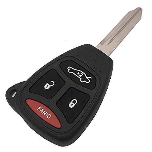 Grakest 4 Buttons Replacement Key Fob Cover Case fit for Dodge Charger Durango Jeep Commander Grand Cherokee Chrysler 300 Aspen Keyless Entry Key Fob Shell - Image 2