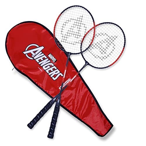 Starter Iron Man Badminton Racket Set of 2 Multicolour, 6Y+ | Safe & Gift-Friendly - Image 1