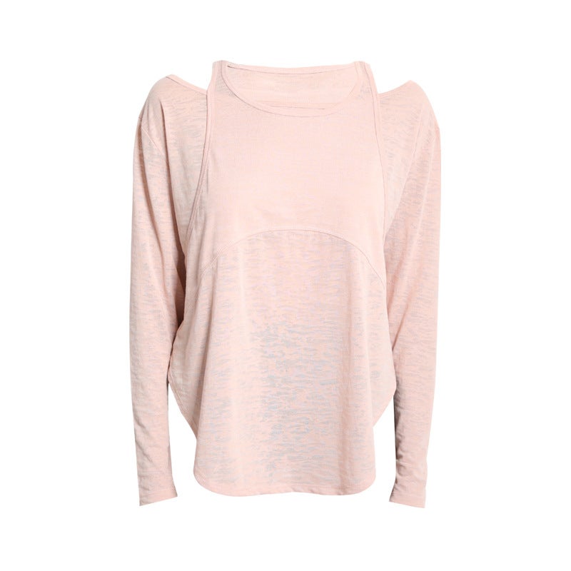 Generic Lightweight Slim Yoga Top Long Sleeve Quick-Dry Lotus root starch 