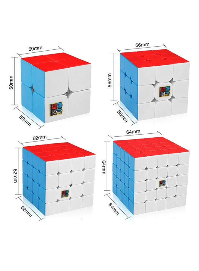 NIBEMINENT Set Of 4 Rubiks Cube Speed Puzzle Magic Kids Toy - Image 2