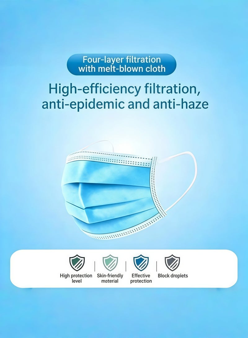 400-Piece Disposable Face Masks with Elastic Earloops, Individually Packaged - Image 3