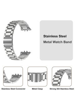 Generic Stainless Steel No Gap Watch Band Compatible with Samsung Galaxy Fit3 Metal Replacement Strap for Samsung Galaxy Fit3 SM-R390 for Women Men (Silver)  - Image 4
