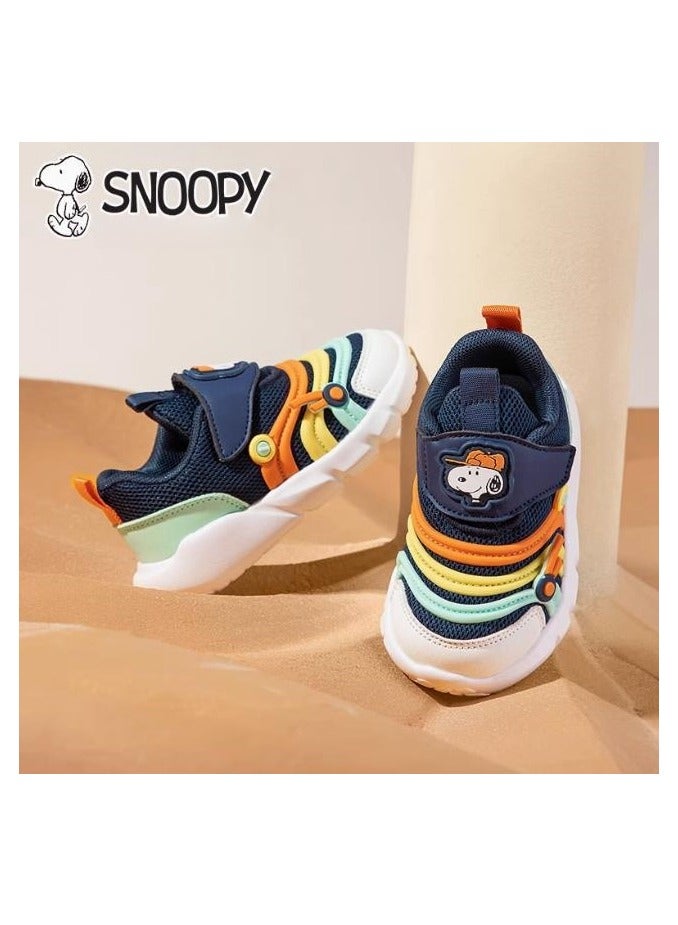 Snoopy Baby Breathable Walking Shoes With Soft Sole, Anti Slip And Anti Kick Function Shoes - Image 1