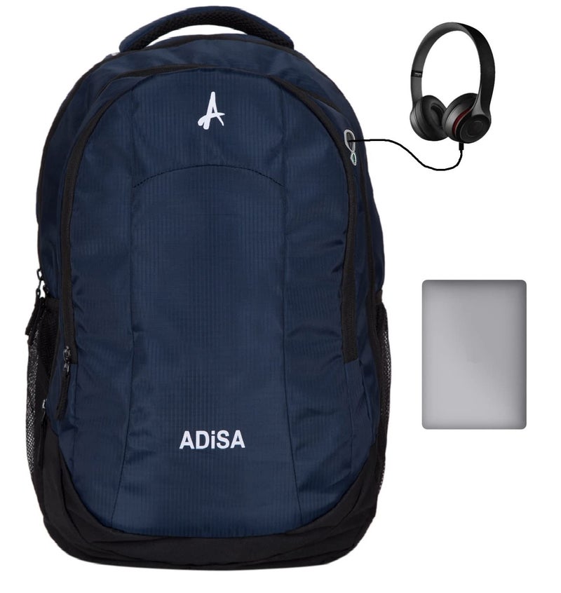 ADISA Light Weight Laptop Backpack 32 Ltrs (BP005-NAV_Navy Blue) - Image 5