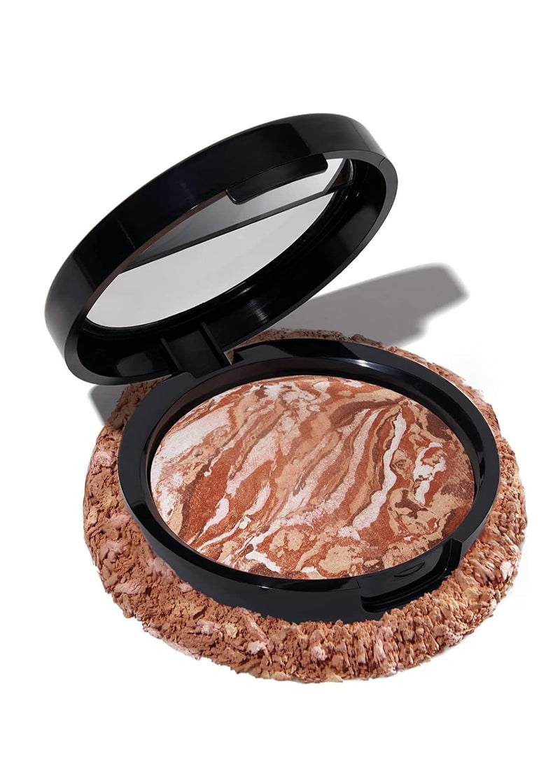 LAURA GELLER NEW YORK Baked Bronze N Brighten Bronzer Powder Medium Natural Bronze Glow - Image 1