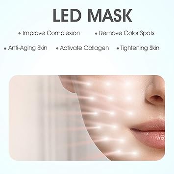 Hangsun Hangsun Light Therapy Acne Treatment LED Mask FT350 Facial Therapy Unlimited Sessions for Acne Face Skin Treatment Individually Lights of RedBlueOrange  - Image 2