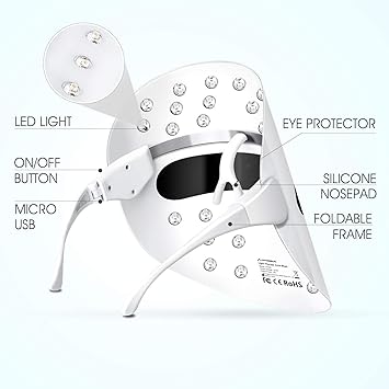 Hangsun Hangsun Light Therapy Acne Treatment LED Mask FT350 Facial Therapy Unlimited Sessions for Acne Face Skin Treatment Individually Lights of RedBlueOrange  - Image 3