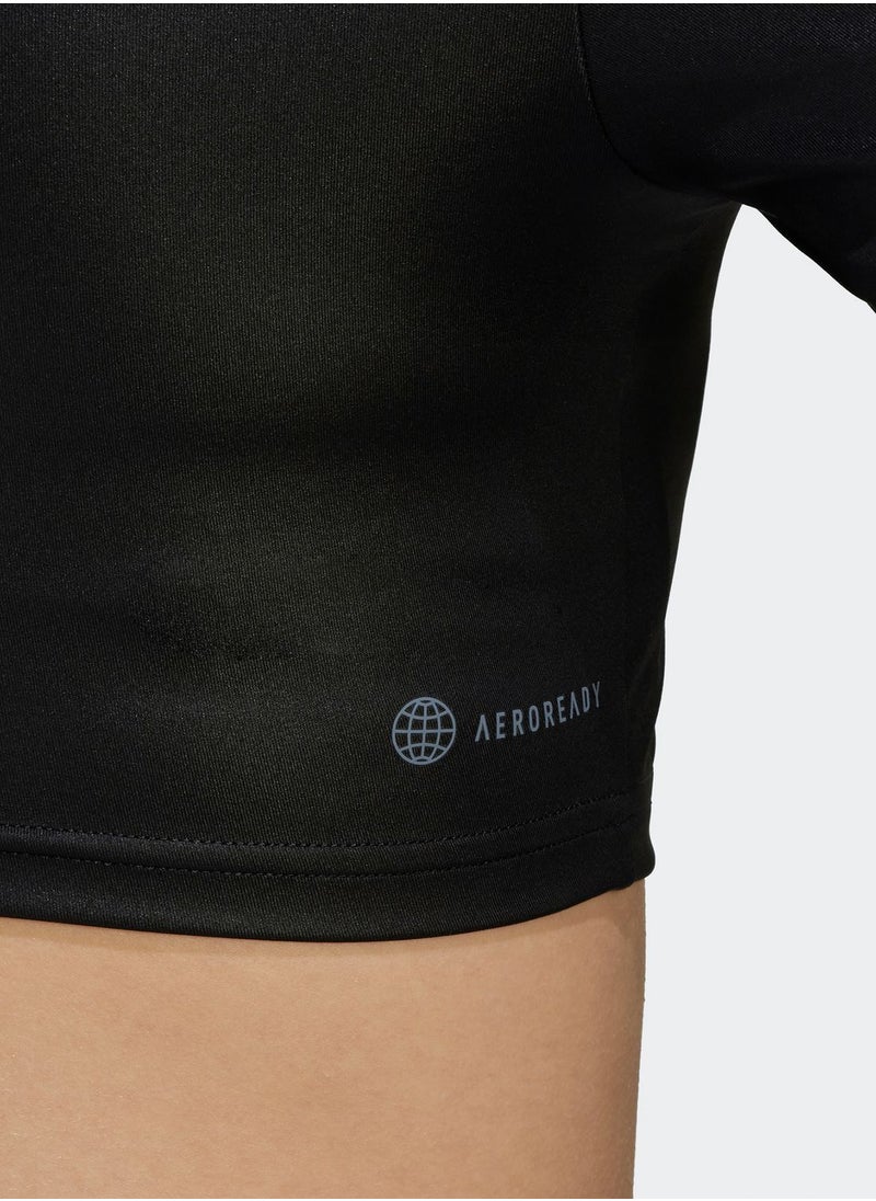 Adidas - Hyglm Crop Logo T-Shirt - Image 1
