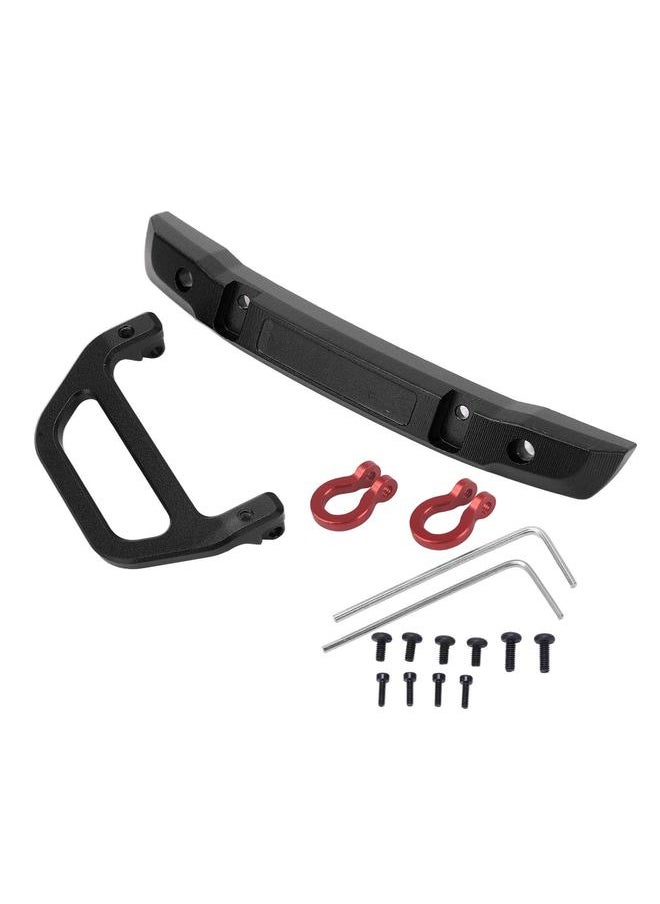 Thoraya Front Bumper Aluminum Alloy with U Shape Hook for RC Car Replacement Accessories for AXIAL 1/24 SCX24 Black  - Image 1
