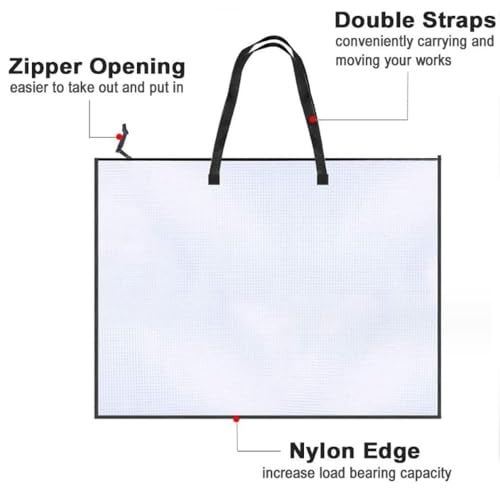 xinxingin A2 Portfolio Bag, Artwork Storage and Organization Solution, 25X19 Inch Art Folder for Artists, Students, and Professionals, Ideal for Outdoor Art Transport and Document Storage - Image 4