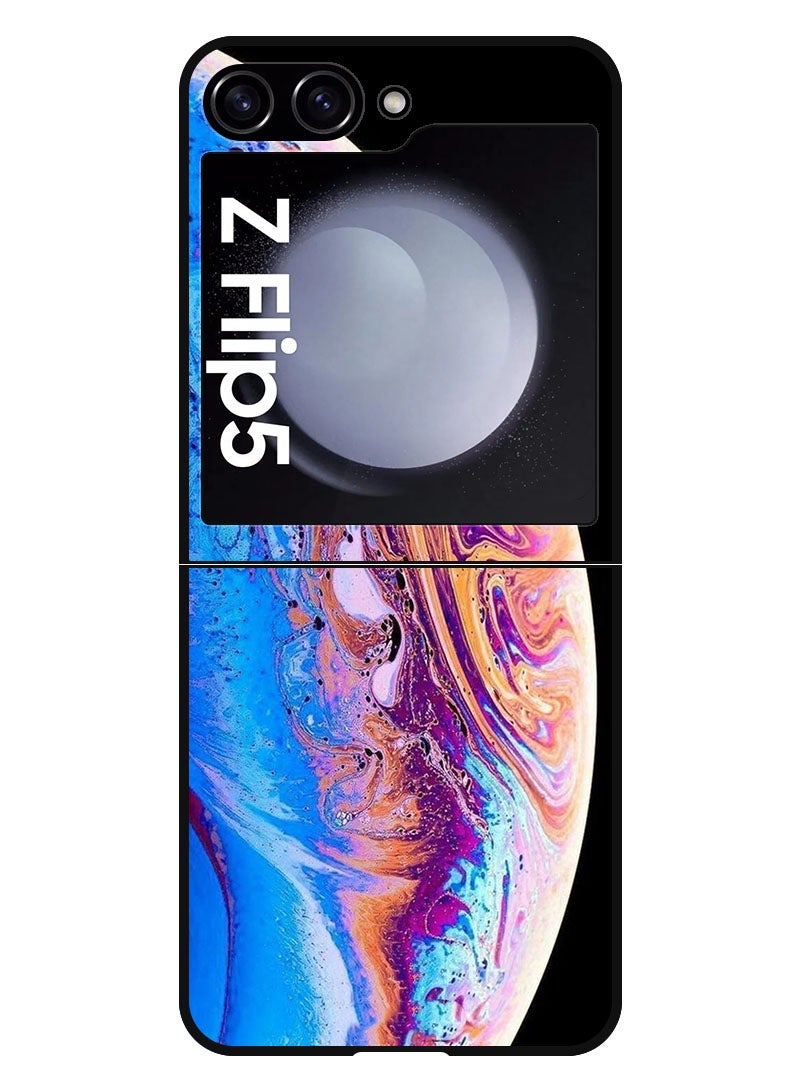 Theodor Protective Case Anti Scratch Shock Proof Bumper Cover For Samsung Galaxy Z Flip 5 Earth wallpaper - Image 1