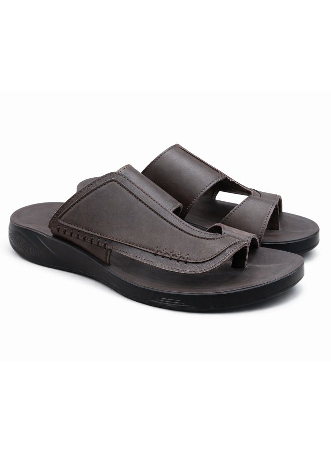 سليبررجالي جلد طبيعى خليى – تصميم عصري مريح بخامة عالية الجودة ونعل طبي مبطن – مثالي للاستخدام اليومي والمشاوير - Image 2