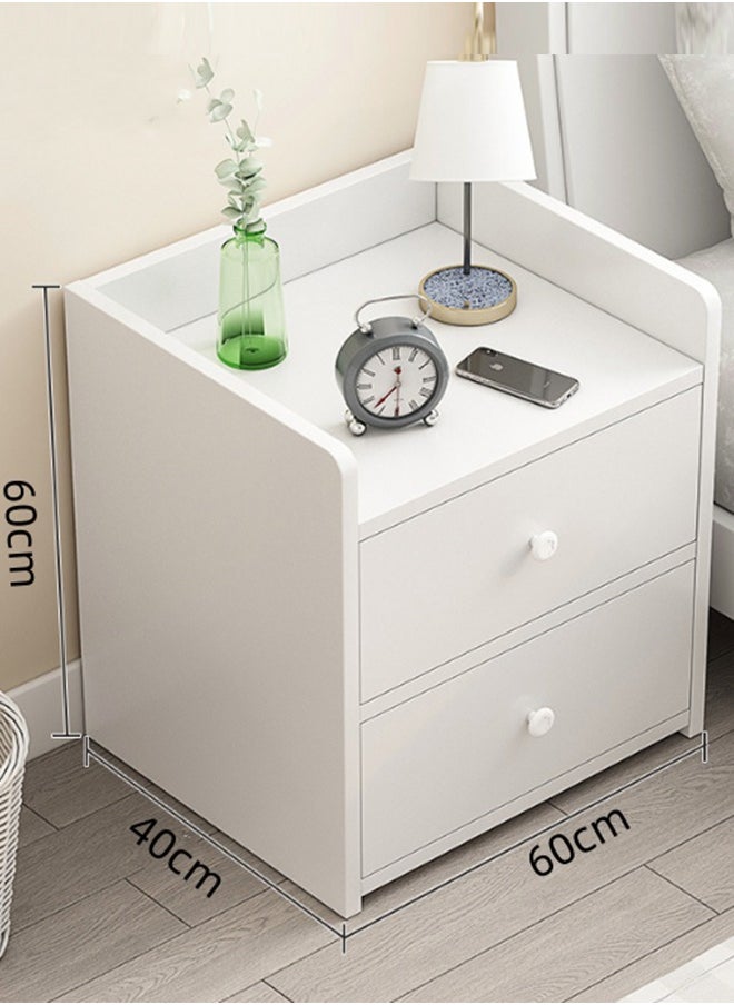 60*40*60cm Bedside Table Wood End Table Side Table Bedside Storage Cabinet Nightstand With Drawer for Bedroom Living Room Dormitory Easy Assembly