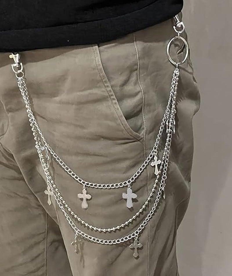 BdelrinQue Gothic Jewellery,Jeans Chain,Pant Chain,Cross Fashion Punk Accessory, Suitable for Jeans and Leather Pants, Urban Street Style Declaration, Unisex - Image 5