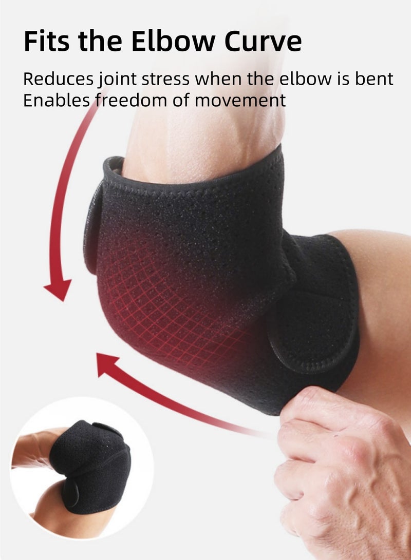 Mmmon Adjustable Elbow Brace for Men & Women - Instant Pain Relief for Tennis Elbow, Golfer’s Elbow, Tendonitis & Arthritis - Advanced Support for Weightlifting, Gym, Sports Injury Recovery & Daily Use  - Image 4