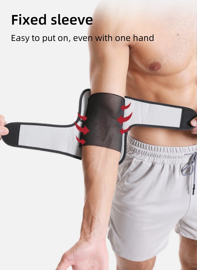 Mmmon Adjustable Elbow Brace for Men & Women - Instant Pain Relief for Tennis Elbow, Golfer’s Elbow, Tendonitis & Arthritis - Advanced Support for Weightlifting, Gym, Sports Injury Recovery & Daily Use  - Image 3
