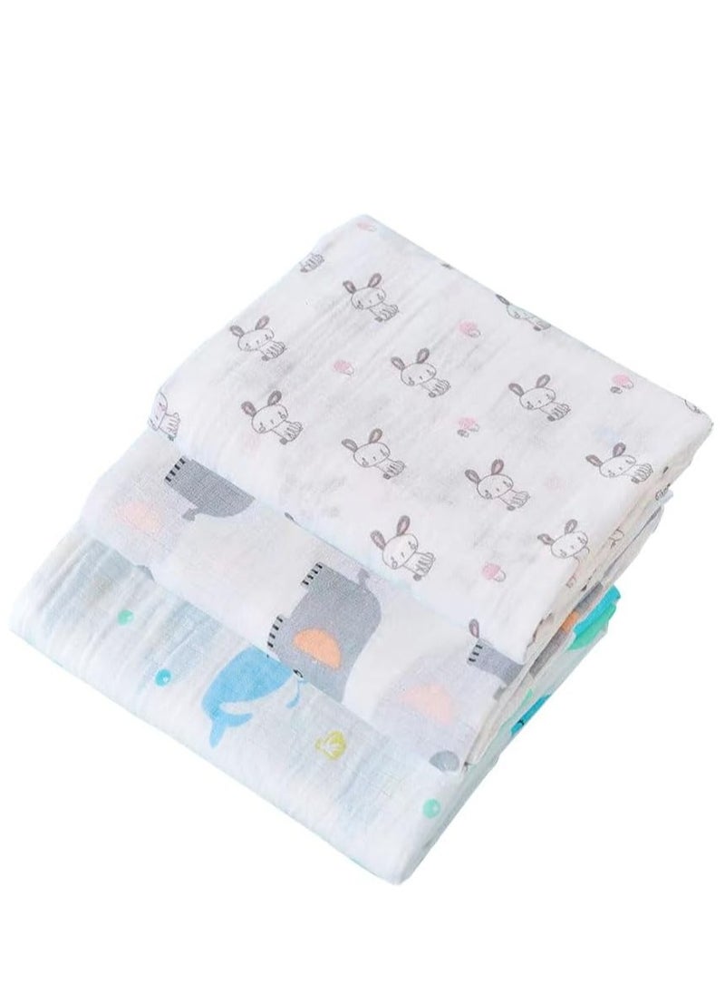 MIXDE Baby Swaddle Blanket, 3 Pack Muslin Blankets for Girls & Boys, Muslin Swaddle Blankets Neutral Receiving Blanket  - Image 1
