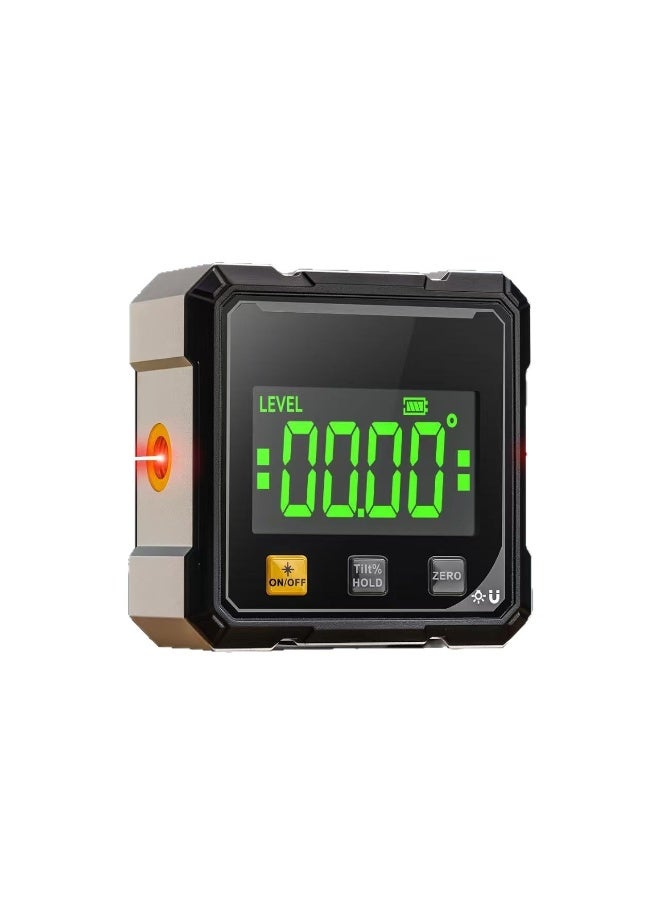 L LULONG High Precision Magnetic Digital Angle Finder with Laser Level – Electronic Inclinometer Slope Gauge Type-C for Woodworking Construction - Image 1