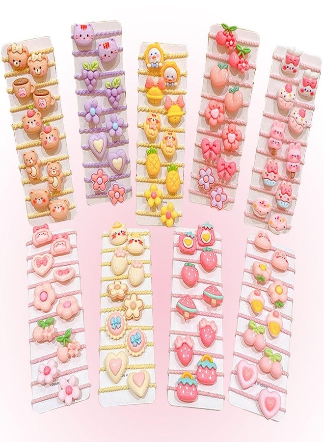 Ewandastore Ewanda store 60 Pcs Cute Baby Elastic Hair Ties with Rubber Band Hair Rope Hair Accessories for Toddlers Baby Girls Infants Kids Children - Image 2